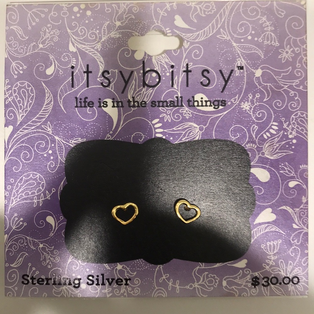 Itsy Bitsy Heart Shaped Stud Earrings